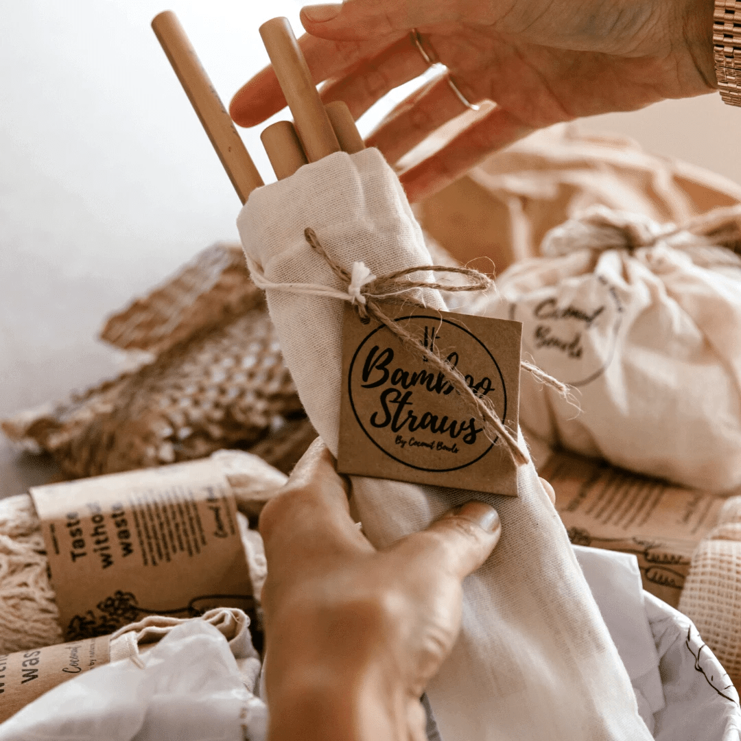 Bamboo Straws: Set of 4