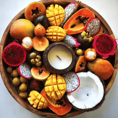 Tropical Fruits Soy Candle by Coconut Bowls